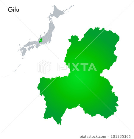 岐阜縣和日本列島地圖 101535365