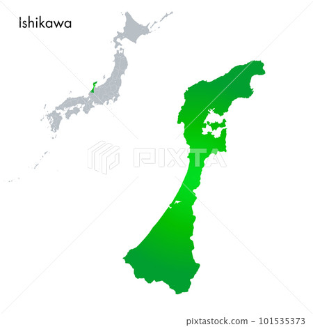Ishikawa Prefecture and Japanese Islands Map Ishikawa Prefecture and Japanese Islands Map 101535373