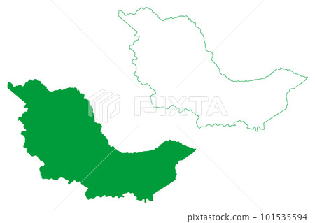 Boa Esperanca municipality (Espirito Santo state, Municipalities of Brazil, Federative Republic of Brazil) map vector illustration, scribble sketch Boa Esperanca map 101535594