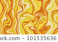 Psychedelic swirl groovy poster. Psychedelic retro wave wallpaper. Liquid groovy background. Vector design illustration. 101535636