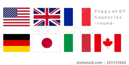 G7峰會參加國國旗套裝(圓角可愛款) G7峰會參加國國旗套裝(圓角可愛款) 101535668