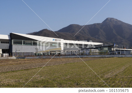建設中的北陸新幹線越前武生站和道路站 2023 年 3 月 建設中的北陸新幹線越前武生站和道路站 2023 年 3 月 101535675