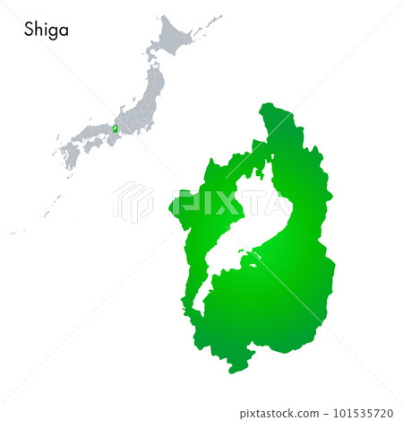 Shiga prefecture and Japanese archipelago map 101535720