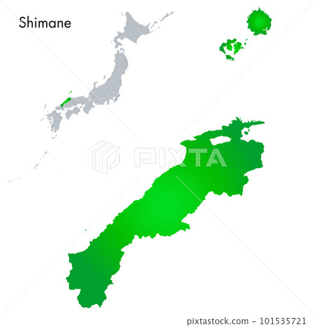 島根縣和日本列島地圖 島根縣和日本列島地圖 101535721
