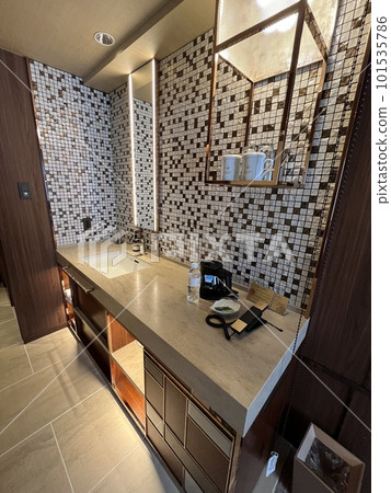 Washroom after renovation of a business hotel Washroom after renovation of a business hotel 101535786