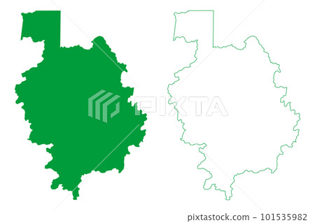 Pancas municipality (Espirito Santo state, Municipalities of Brazil, Federative Republic of Brazil) map vector illustration, scribble sketch Pancas map 101535982