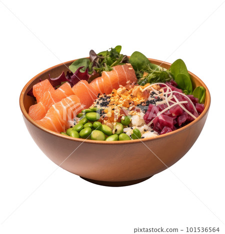 Poke bowl isolated. Illustration AI Generative 101536564
