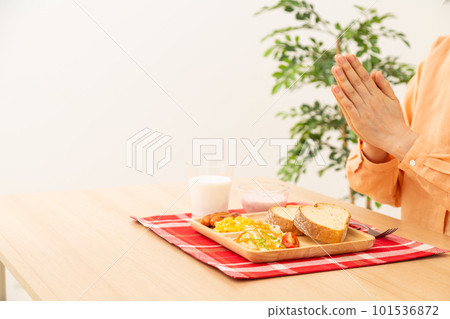 吃麵包早餐的資深婦女 吃麵包早餐的資深婦女 101536872