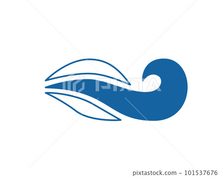 Wave logo vector background. Water icon...-插圖素材 [101537676] - PIXTA圖庫