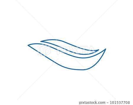 Wave logo vector background. Water icon template. Abstract sea, ocean surges. Nature blue liquid concept design 101537708