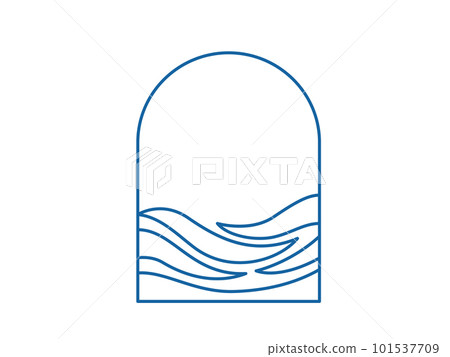Wave logo vector background. Water icon template. Abstract sea at the window, ocean surges. Nature blue liquid concept design Wave logo vector background. Water icon template. Abstract sea at the window, ocean surges. Nature blue liquid concept design 101537709