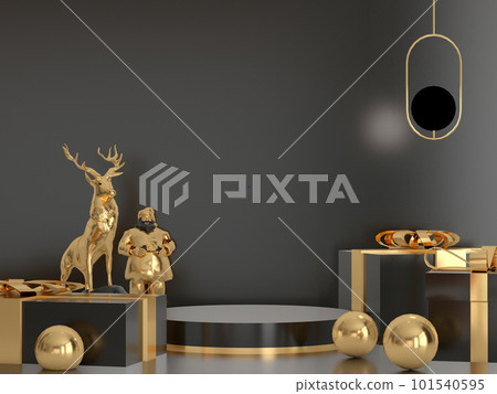 christmas pedestal podium concept. scene with christmas object and black background, black product display, luxury 3d render. stand for christmas gift, showcase, cosmetic, podium product. christmas pedestal podium concept. scene with christmas object and black background, black product display, luxury 3d render. stand for christmas gift, showcase, cosmetic, podium product. 101540595