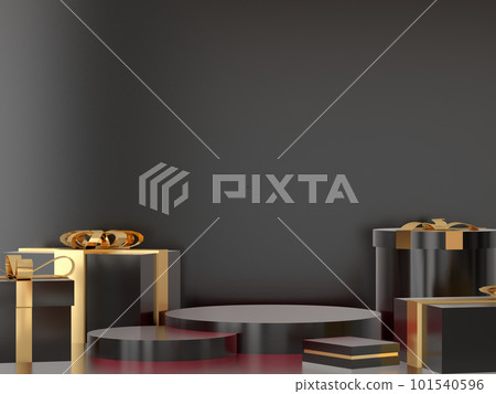 christmas pedestal podium concept. scene with christmas object and black background, black product display, luxury 3d render. stand for christmas gift, showcase, cosmetic, podium product. christmas pedestal podium concept. scene with christmas object and black background, black product display, luxury 3d render. stand for christmas gift, showcase, cosmetic, podium product. 101540596