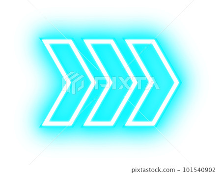 Vivid neon arrow on transparent background 101540902