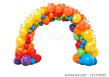 Balloon arch isolated. Illustration AI Generative Balloon arch isolated. Illustration AI Generative 101540985
