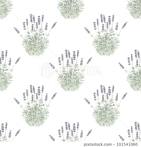 Lavender field seamless pattern set, vector illustration. Floral geometric background. Lavender field seamless pattern set, vector illustration. Floral geometric background. 101541060