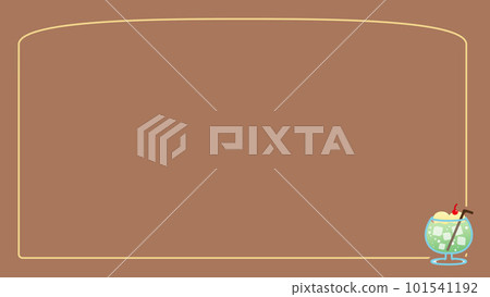 Material horizontal (16:9) type with simple border and one point cream soda 33 Material horizontal (16:9) type with simple border and one point cream soda 33 101541192