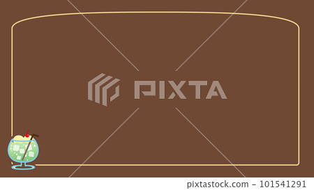Material horizontal (16:9) type with simple border and one point cream soda 32 Material horizontal (16:9) type with simple border and one point cream soda 32 101541291