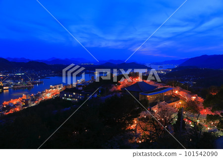 [廣島縣]千光寺公園的夜櫻（尾道） 101542090