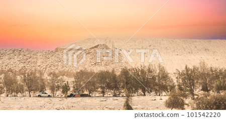 View of place for dumping solid waste, landfill. View of solid waste dumping. View of domestic garbage. View of junk. Domestic waste in landfill junkyard. Eco concept garbage disaster from ecological 101542220