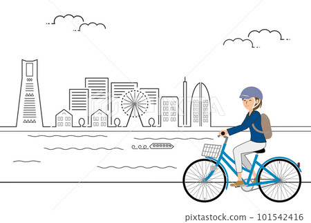 Minato Mirai 騎自行車的女人 101542416