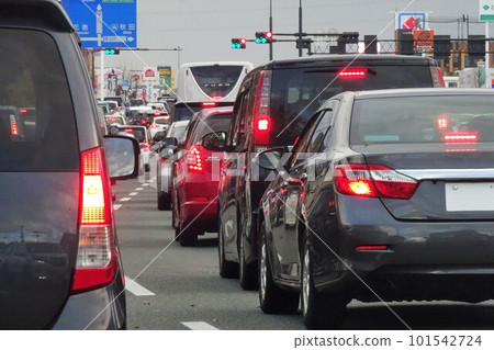 交通圖像擁擠的道路 交通圖像擁擠的道路 101542724