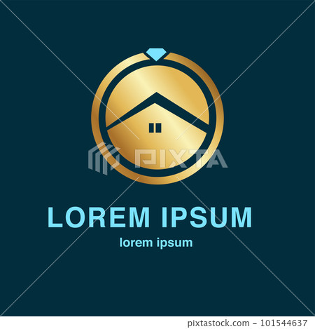 Luxury gold house. vector logo 101544637