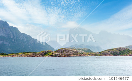 Ranfjorden summer cloudy view (Norway) Ranfjorden summer cloudy view (Norway) 101546477