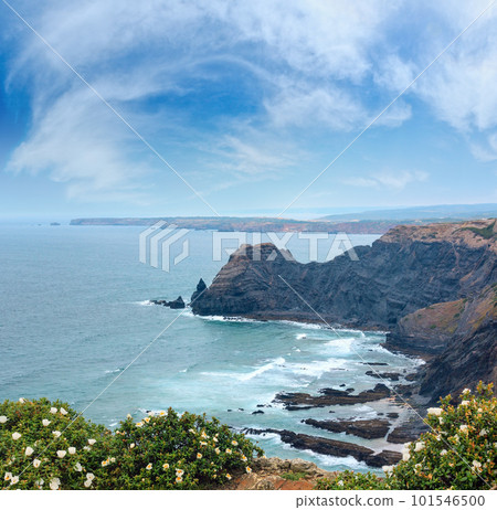 Summer Atlantic coast (Algarve, Portugal). Summer Atlantic coast (Algarve, Portugal). 101546500