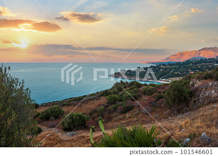 Evening Zingaro sea coast, Sicily, Italy Evening Zingaro sea coast, Sicily, Italy 101546601