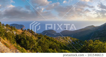 Budva riviera coastline. Montenegro, Balkans, Adriatic sea. 101546613