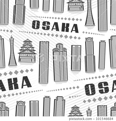 Vector Osaka Seamless Pattern 101546684