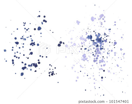 Watercolor splashes and paint blots in blue and purple. An illustration drawn by hand. Isolated objects on a white background, for decoration and design, background and decor. Watercolor splashes and paint blots in blue and purple. An illustration drawn by hand. Isolated objects on a white background, for decoration and design, background and decor. 101547401