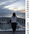Girl looking at the sea 101548409