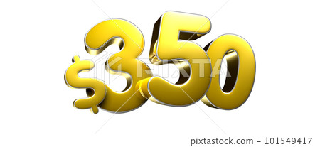350 dollar figure gold 3D. 101549417
