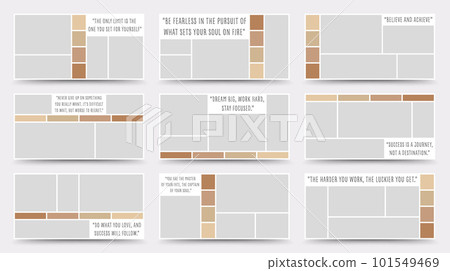 Moodboard template. Photo collage layout. Minimalist Moodboard. 101549469