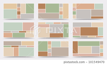 Moodboard template. Photo collage layout. Minimalist Moodboard. 101549470