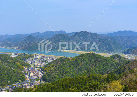 View of Kinosaki city from the summit of Mt. Daishi View of Kinosaki city from the summit of Mt. Daishi 101549496