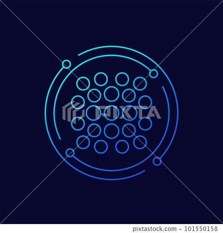 high density icon, linear design 101550158