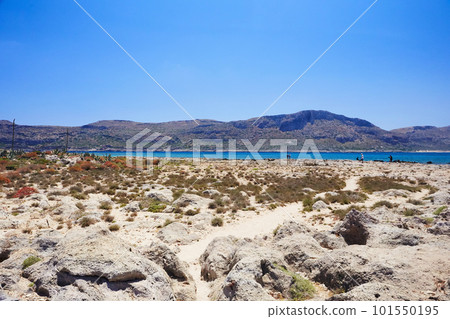 The island Gramvousa and the bay Balos 101550195