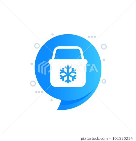 Portable cooler or fridge icon, vector art Portable cooler or fridge icon, vector art 101550234