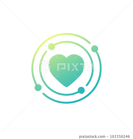 core value icon with a heart core value icon with a heart 101550246