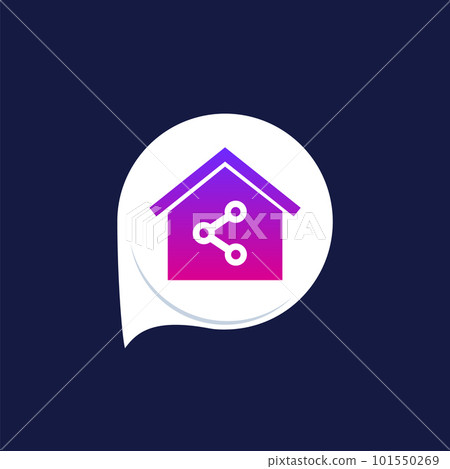 House share icon, vector logo House share icon, vector logo 101550269