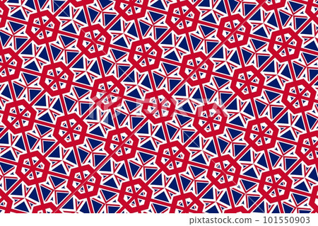 Geometric pattern in the colors of the national flag of United Kingdom. The colors of United Kingdom. Geometric pattern in the colors of the national flag of United Kingdom. The colors of United Kingdom. 101550903