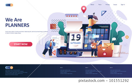 Planning flat landing page template. Business planning, organizing work activities and tasks web banner. Time management and high productivity 3d composition. Web page vector illustration. Planning flat landing page template. Business planning, organizing work activities and tasks web banner. Time management and high productivity 3d composition. Web page vector illustration. 101551292