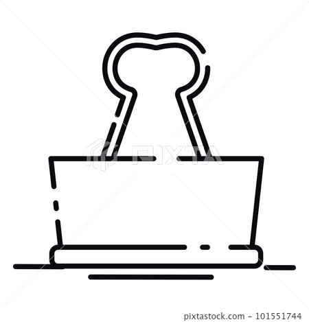 Isolated outline of paper clip Office supply icon Vector 101551744