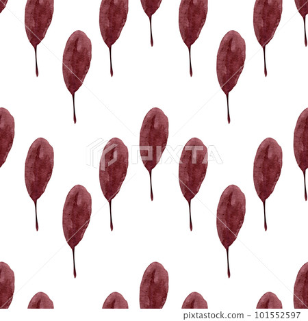 Autumn wilted leaves. Watercolor illustration. Seamless pattern for your design 101552597