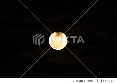Hakushu-cho, Hokuto City, April's full moon pink moon peeking out from the clouds Hakushu-cho, Hokuto City, April's full moon pink moon peeking out from the clouds 101552958