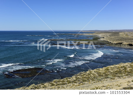 Coastal seascape, Patagonia, Argentina 101553304