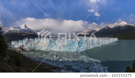Glacier and clouds in Patagonia, Santa Cruz Province, Argentina. Glacier and clouds in Patagonia, Santa Cruz Province, Argentina. 101553375